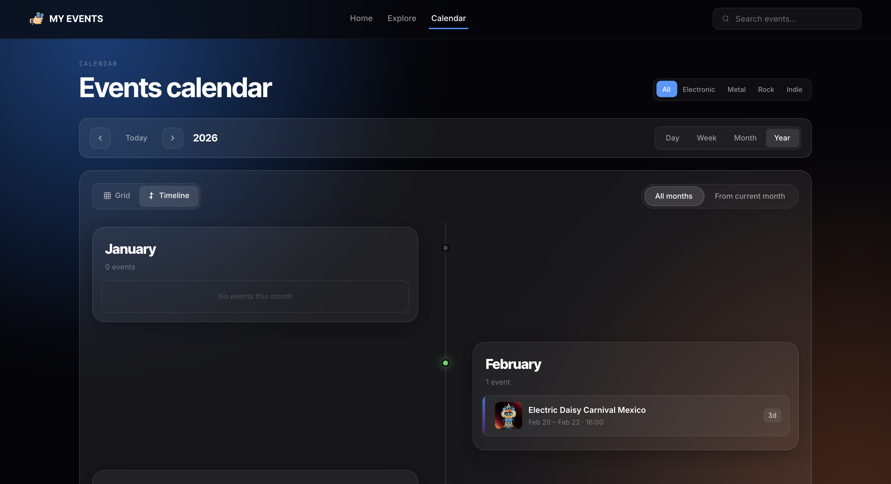 Events Scheduler