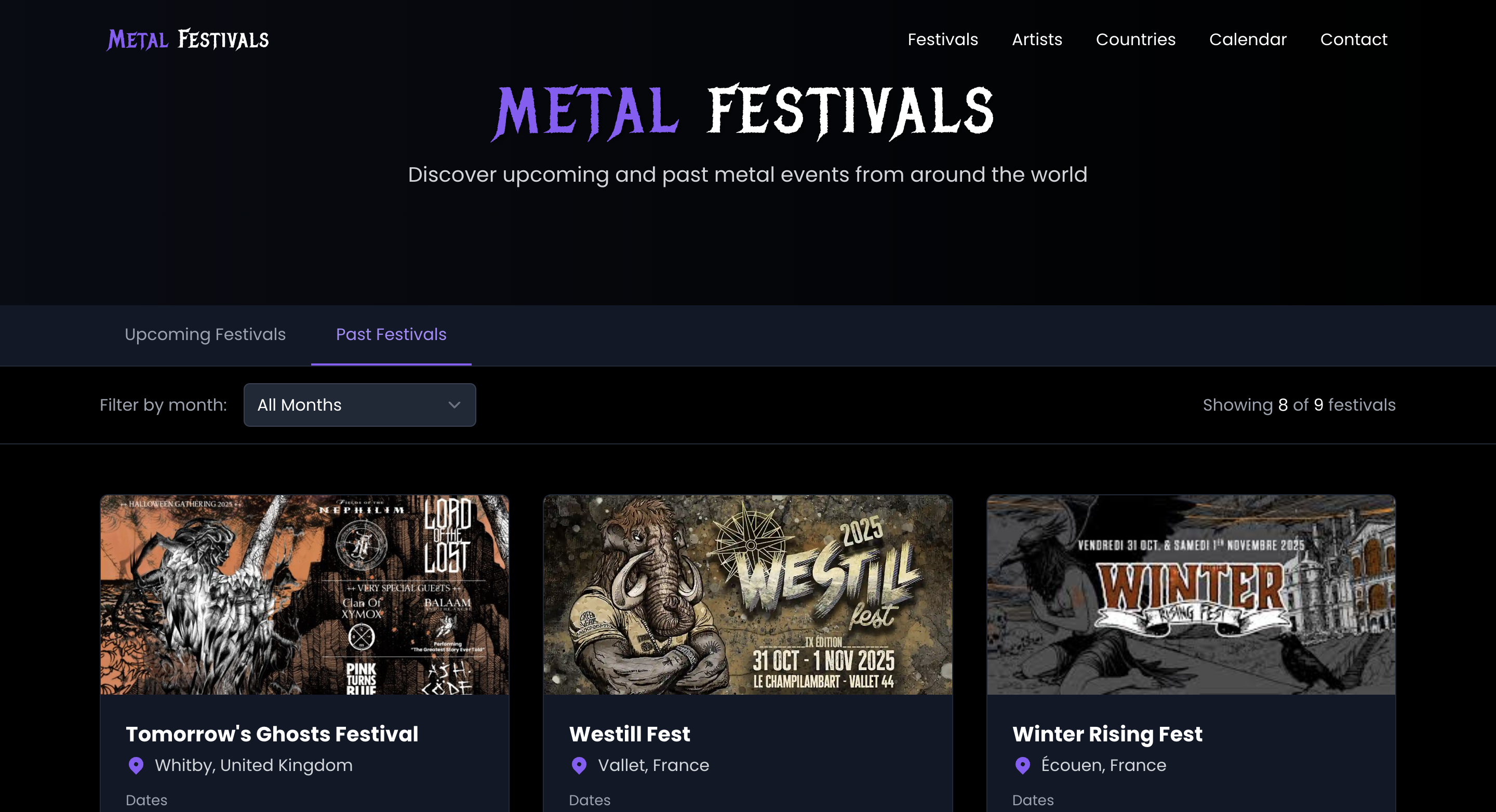 Metal Festivals